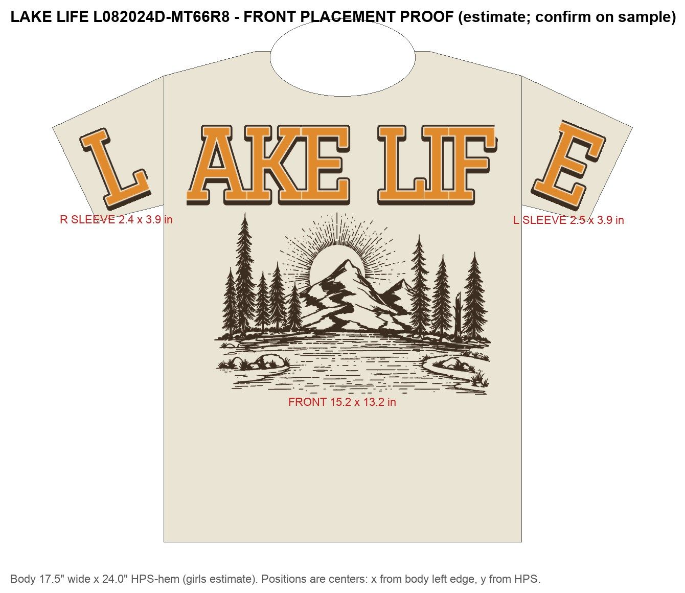 Lake Life placement proof